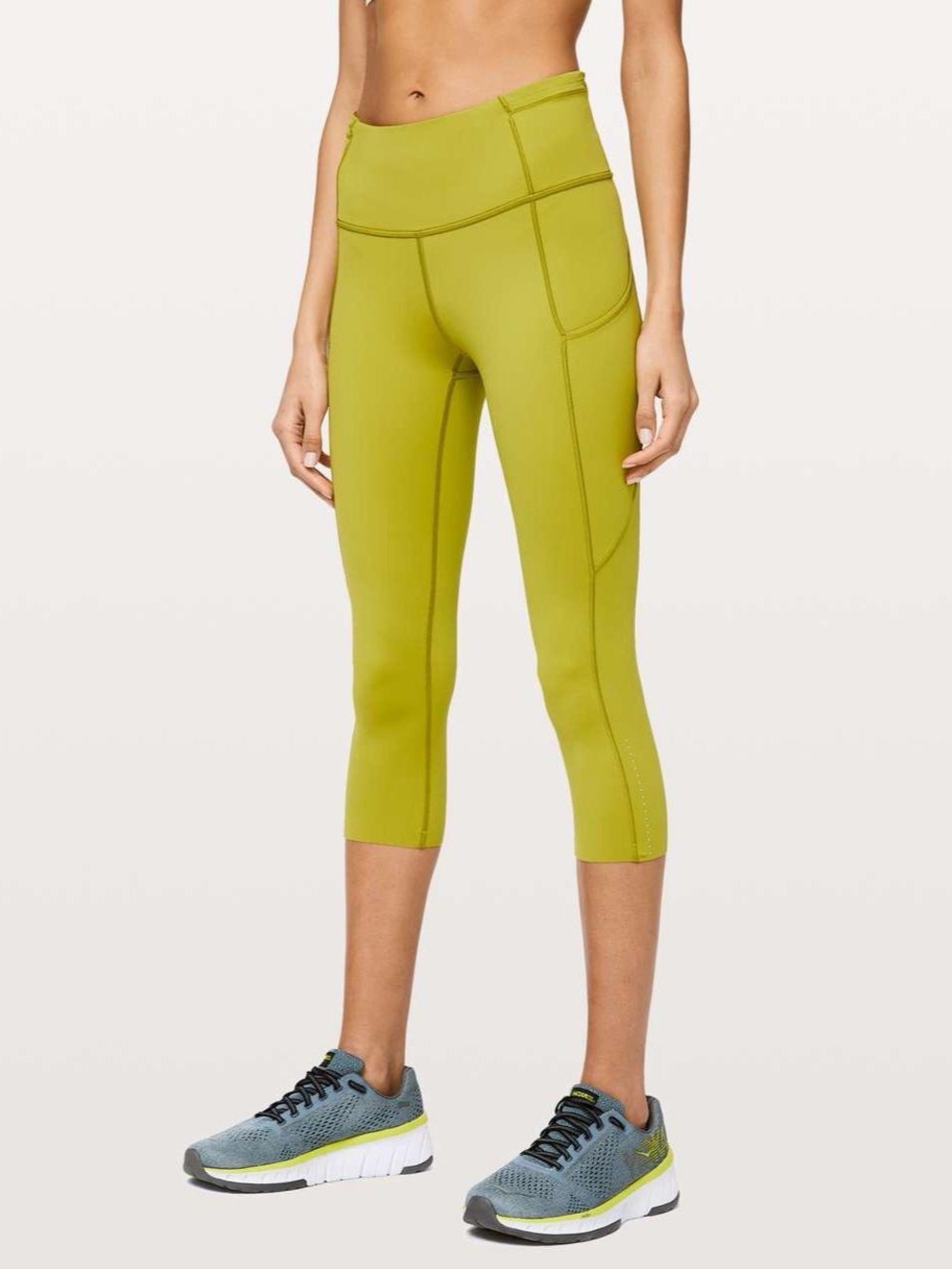 Lululemon Fast and Free Crop II 19" *Nulux
Golden Lime